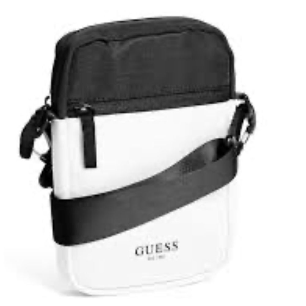 Guess Nylon Crossbody Bag With Front Pocket And Adjustable Shoulder Strap